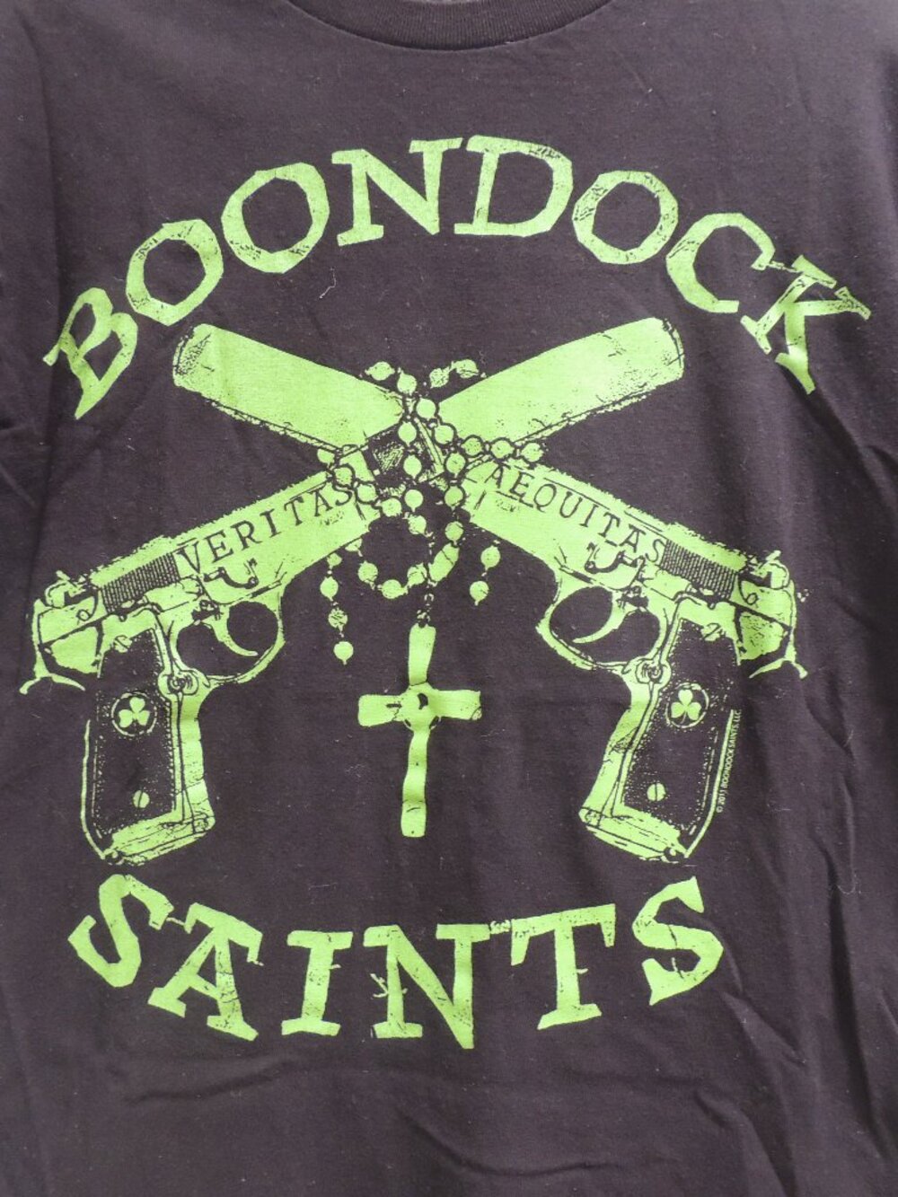 Boondock Saints T-Shirt Crossed Guns Rosary Small